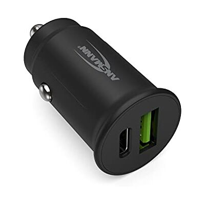 Ansmann USB-oplader voor sigarettenaansteker, 30 W (1 stuk) – compacte oplader met een vermogen van 30 W, met USB-A-poort en USB-C-aansluiting – autolader voor smartphone, GPS, powerbank enz. Ansmann USB-oplader voor sigarettenaansteker, 30 W (1 stuk) – compacte oplader met een vermogen van 30 W, met USB-A-poort en USB-C-aansluiting – autolader voor smartphone, GPS, powerbank enz.