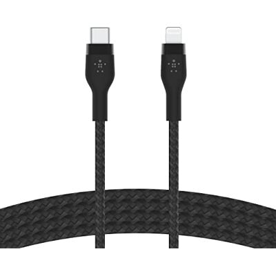 Belkin BoostCharge Pro Flex USB-C naar Lightning gevlochten mantelkabel (2 m), MFi-gecertificeerd (20 W), Power Delivery opladen voor iPhone 13, 12, 11, Pro, Max, Mini, SE, iPad enz. (zwart) Belkin BoostCharge Pro Flex USB-C naar Lightning gevlochten mantelkabel (2 m), MFi-gecertificeerd (20 W), Power Delivery opladen voor iPhone 13, 12, 11, Pro, Max, Mini, SE, iPad enz. (zwart)