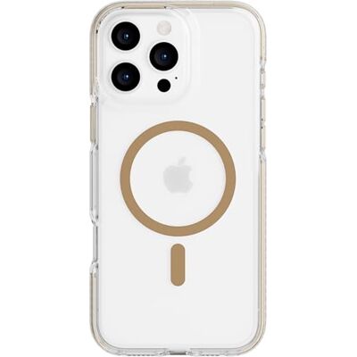 tech21 EvoCrystal Schokbestendige beschermhoes voor iPhone 16 Pro Max, compatibel met MagSafe, getest op 15 x militaire standaard, goud tech21 EvoCrystal Schokbestendige beschermhoes voor iPhone 16 Pro Max, compatibel met MagSafe, getest op 15 x militaire standaard, goud
