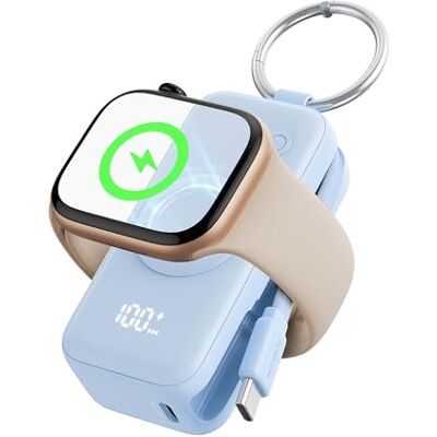 INIU Powerbank, mini-powerbank voor Apple Watch en iPhone met USB-C-kabel, 5000 mAh, 20 W, draagbare externe batterij, compatibel met Apple Watch Ultra 11 10 9 SE, iPhone 17 16, blauw INIU Powerbank, mini-powerbank voor Apple Watch en iPhone met USB-C-kabel, 5000 mAh, 20 W, draagbare externe batterij, compatibel met Apple Watch Ultra 11 10 9 SE, iPhone 17 16, blauw