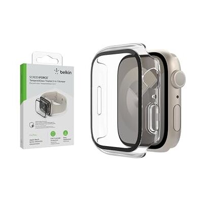 Belkin TemperedCurve Displaybeschermfolie voor Apple Watch Series 8 (rand-tot-rand bescherming, beschermhoes, gehard glas, voor Apple Watch, transparant) Belkin TemperedCurve Displaybeschermfolie voor Apple Watch Series 8 (rand-tot-rand bescherming, beschermhoes, gehard glas, voor Apple Watch, transparant)