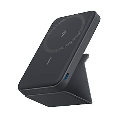 Anker Magnetische externe accu 622 (MagGo), draagbare draadloze magnetische opvouwbaar oplader en USB-C voor iPhone 14/13/12-serie, 5000 mAh, Grijs Interstellair Anker Magnetische externe accu 622 (MagGo), draagbare draadloze magnetische opvouwbaar oplader en USB-C voor iPhone 14/13/12-serie, 5000 mAh, Grijs Interstellair