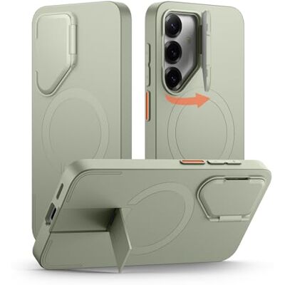 SURITCH Magnetisch hoesje compatibel met Samsung Galaxy S25 Plus, met camerahoesje en verstelbare metalen standaard, schokbestendig, dunne beschermhoes voor Galaxy S25 Plus 5G (2025), groen SURITCH Magnetisch hoesje compatibel met Samsung Galaxy S25 Plus, met camerahoesje en verstelbare metalen standaard, schokbestendig, dunne beschermhoes voor Galaxy S25 Plus 5G (2025), groen