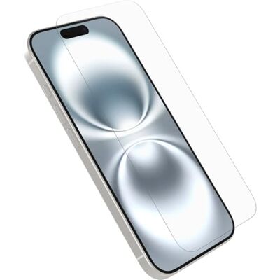 Otterbox premium glazen schermbeschermer voor iPhone 16, gehard glas, geavanceerde krasbescherming, valbestendig tot 0,9 m, levering zonder verpakking Otterbox premium glazen schermbeschermer voor iPhone 16, gehard glas, geavanceerde krasbescherming, valbestendig tot 0,9 m, levering zonder verpakking