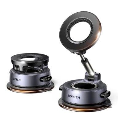 UGREEN Telefoonhouder voor MagSafe in de auto Magnetische zuignap, sterke 360° rotatie, compatibel met iPhone 17, 16, 15, 14, Galaxy S25, S24, grijs UGREEN Telefoonhouder voor MagSafe in de auto Magnetische zuignap, sterke 360° rotatie, compatibel met iPhone 17, 16, 15, 14, Galaxy S25, S24, grijs