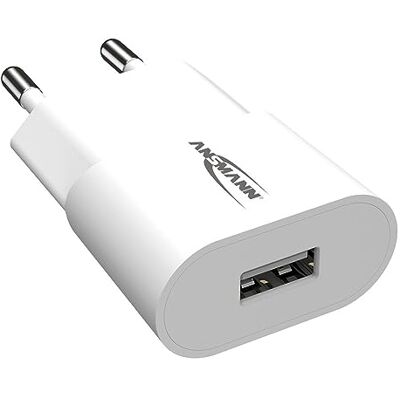 Ansmann USB-oplader, 5 W, 1 A, USB-voeding, bijzonder geschikt voor Apple iPhone, Samsung Galaxy, Huawei, Xiaomi, tablet, GoPro, e-book reader enz Ansmann USB-oplader, 5 W, 1 A, USB-voeding, bijzonder geschikt voor Apple iPhone, Samsung Galaxy, Huawei, Xiaomi, tablet, GoPro, e-book reader enz