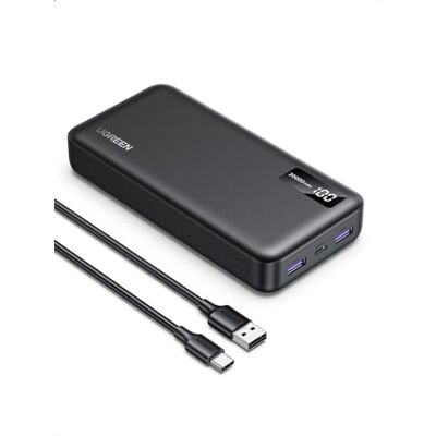 UGREEN Zapix Externe accu, 22,5 W, 20.000 mAh, powerbank, USB C, snel opladen UGREEN Zapix Externe accu, 22,5 W, 20.000 mAh, powerbank, USB C, snel opladen