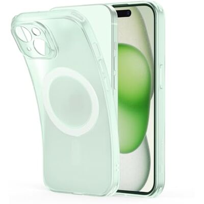 ESR Beschermhoes voor iPhone 15 Plus, compatibel met MagSafe, bescherming van militaire kwaliteit, vergeelt niet, krasbestendig, magnetische telefoonhoes, Zero serie, mat groen ESR Beschermhoes voor iPhone 15 Plus, compatibel met MagSafe, bescherming van militaire kwaliteit, vergeelt niet, krasbestendig, magnetische telefoonhoes, Zero serie, mat groen