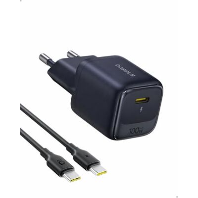 Baseus Enerfill USB-C oplader, 100 W, compacte PD snellader, GaN oplader voor MacBook Pro/Air, iPad Pro, iPhone 17/16/15, Samsung Galaxy S25/S24, laptop (USB-C kabel 1 m inbegrepen) Baseus Enerfill USB-C oplader, 100 W, compacte PD snellader, GaN oplader voor MacBook Pro/Air, iPad Pro, iPhone 17/16/15, Samsung Galaxy S25/S24, laptop (USB-C kabel 1 m inbegrepen)