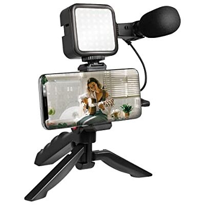 Logilink Vlogger 36 leds met microfoon en statief voor smartphones van 4,7 tot 7 inch zwart Logilink Vlogger 36 leds met microfoon en statief voor smartphones van 4,7 tot 7 inch zwart