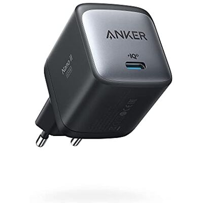Anker A2663311 Nano II 65W USB-C oplader voeding met snellaadvermogen, GaN II technologie, compatibel met MacBook Pro/Air, Galaxy S20/S10, iPhone 12/Pro/Mini, iPad Pro, Pixel (zwart) Anker A2663311 Nano II 65W USB-C oplader voeding met snellaadvermogen, GaN II technologie, compatibel met MacBook Pro/Air, Galaxy S20/S10, iPhone 12/Pro/Mini, iPad Pro, Pixel (zwart)