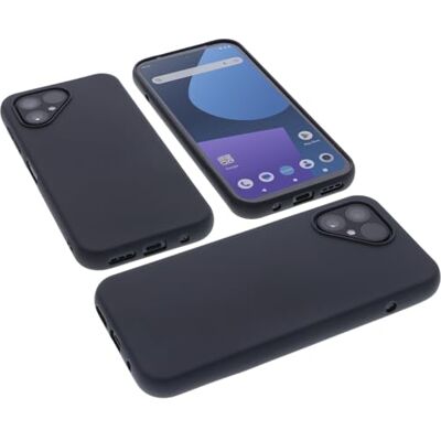 foto-kontor Beschermhoes compatibel met Fairphone 5, TPU-rubber, zwart, rand- en hoekbescherming foto-kontor Beschermhoes compatibel met Fairphone 5, TPU-rubber, zwart, rand- en hoekbescherming