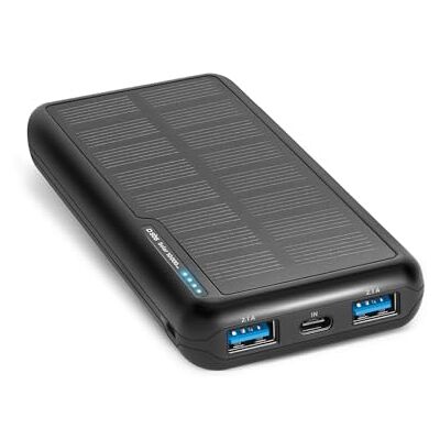 SBS Mobile Solar Powerbank USB/USB-C, 10.000 mAh, zwart (TTBB10000SK) merk SBS Mobile Solar Powerbank USB/USB-C, 10.000 mAh, zwart (TTBB10000SK) merk