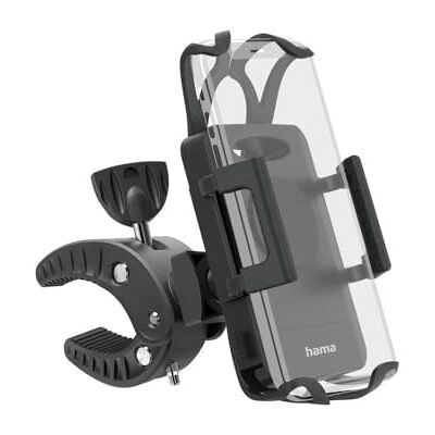 Hama Fietstelefoonhouder (telefoonhouder voor mountainbike, motorfiets, scooter, compatibel met smartphones breedte van 5 tot 9 cm, 360 graden draaibaar) zwart Hama Fietstelefoonhouder (telefoonhouder voor mountainbike, motorfiets, scooter, compatibel met smartphones breedte van 5 tot 9 cm, 360 graden draaibaar) zwart