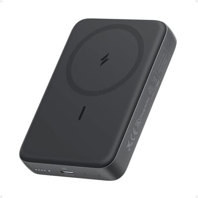 Anker Zolo Magnetische PowerBank, compacte draadloze externe batterij, 10.000 mAh, met snel opladen PD 30 W, duurzame en aangename oplader, voor iPhone 16 Pro Max/15/14, AirPods en andere Anker Zolo Magnetische PowerBank, compacte draadloze externe batterij, 10.000 mAh, met snel opladen PD 30 W, duurzame en aangename oplader, voor iPhone 16 Pro Max/15/14, AirPods en andere