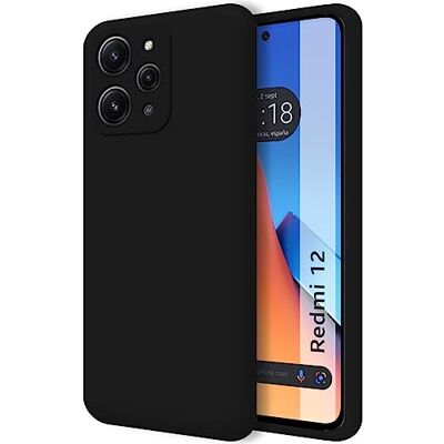Tumundosmartphone Tumundosmarphone Coque en silicone liquide ultra souple pour Xiaomi Redmi 12 Noir Tumundosmartphone Tumundosmarphone Coque en silicone liquide ultra souple pour Xiaomi Redmi 12 Noir