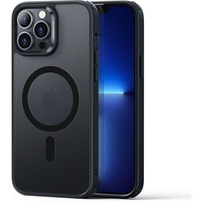 ESR HaloLock Hybride beschermhoes compatibel met iPhone 13 Pro, draadloos opladen, magnetische bescherming, militaire standaard, schokbestendige achterkant, Classic Series zwart mat ESR HaloLock Hybride beschermhoes compatibel met iPhone 13 Pro, draadloos opladen, magnetische bescherming, militaire standaard, schokbestendige achterkant, Classic Series zwart mat