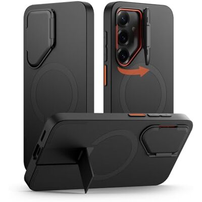 SURITCH Magnetisch hoesje compatibel met Samsung Galaxy S25 Plus, met camerahoesje en verstelbare metalen standaard, schokbestendig, dunne beschermhoes voor Galaxy S25 Plus 5G (2025), zwart SURITCH Magnetisch hoesje compatibel met Samsung Galaxy S25 Plus, met camerahoesje en verstelbare metalen standaard, schokbestendig, dunne beschermhoes voor Galaxy S25 Plus 5G (2025), zwart