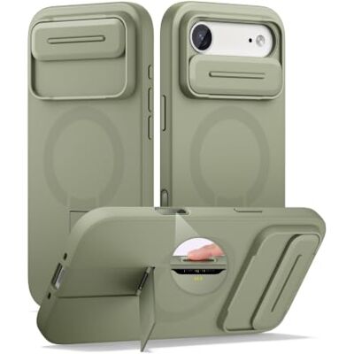 SURITCH Magnetische hoes compatibel met iPhone Air, schokbestendige beschermhoes met camera-bedieningsknop, schuifhoes voor camera en verstelbare standaard voor iPhone 17 SURITCH Magnetische hoes compatibel met iPhone Air, schokbestendige beschermhoes met camera-bedieningsknop, schuifhoes voor camera en verstelbare standaard voor iPhone 17