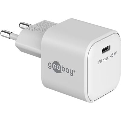 goobay 65332 USB C PD snellader (45 W) / oplader voor mobiele telefoon / voeding voor iPhone oplaadkabel en andere mobiele telefoons / Quick Charger Adapter / stekker goobay 65332 USB C PD snellader (45 W) / oplader voor mobiele telefoon / voeding voor iPhone oplaadkabel en andere mobiele telefoons / Quick Charger Adapter / stekker