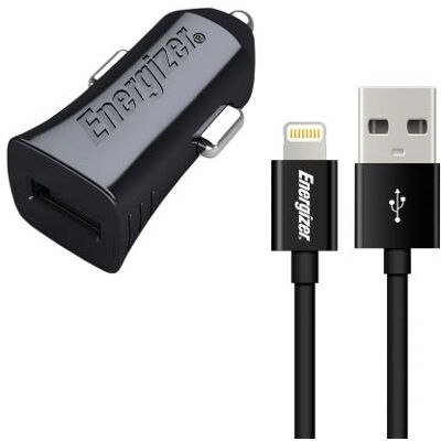 Energizer Mobiles en accessoires DCA1ACLB3 – autolader – 1 A – 1 USB – Lightning-kabel meegeleverd/MFI-compatibel – sigarettenaansteker – snel opladen en synchroniseren – zwart Energizer Mobiles en accessoires DCA1ACLB3 – autolader – 1 A – 1 USB – Lightning-kabel meegeleverd/MFI-compatibel – sigarettenaansteker – snel opladen en synchroniseren – zwart