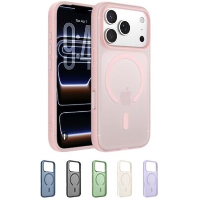 Belkin SheerForce Grip Beschermhoes voor iPhone 17 Pro, compatibel met MagSafe, slank design, bescherming met antislip groeven, magnetisch en schokbestendig, roze Belkin SheerForce Grip Beschermhoes voor iPhone 17 Pro, compatibel met MagSafe, slank design, bescherming met antislip groeven, magnetisch en schokbestendig, roze
