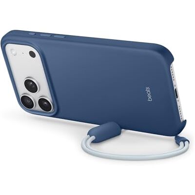 Beats Beschermhoes met standaard voor iPhone 17 Pro Max, uitgerust met MagSafe, met camerabediening, geïntegreerde standaard en polsband, matte afwerking en voering van microvezelstof, basaltblauw Beats Beschermhoes met standaard voor iPhone 17 Pro Max, uitgerust met MagSafe, met camerabediening, geïntegreerde standaard en polsband, matte afwerking en voering van microvezelstof, basaltblauw