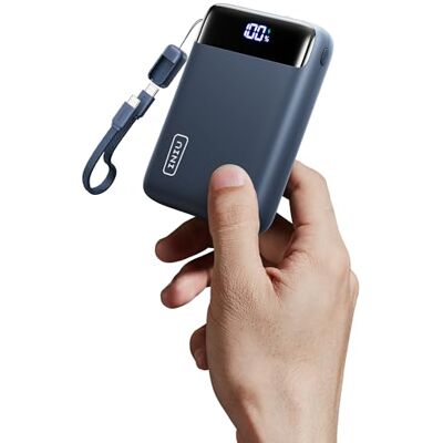 INIU Power Bank, Ultra Small 22,5 W, 20.000 mAh, snel opladen, klein maar krachtig, powerbank voor op reis, compatibel met iPhone Samsung, voor dames en heren, blauw INIU Power Bank, Ultra Small 22,5 W, 20.000 mAh, snel opladen, klein maar krachtig, powerbank voor op reis, compatibel met iPhone Samsung, voor dames en heren, blauw