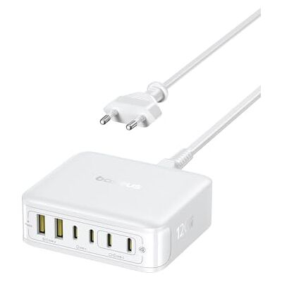 Baseus Oplader USB C 120 W, laadstation met 6 poorten, voor iPhone 16/16 Plus/16 Pro/16 Pro Max/Series 15/14/13, MacBook Air, Pixel, Galaxy, iPad en andere Baseus Oplader USB C 120 W, laadstation met 6 poorten, voor iPhone 16/16 Plus/16 Pro/16 Pro Max/Series 15/14/13, MacBook Air, Pixel, Galaxy, iPad en andere