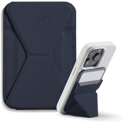 MOFT MagSafe Portemonneehouder voor iPhone 15/14/13/12 serie, compatibel met MagSafe, kaarthouder en houder van MOVAS plantaardig leer met 3 kijkhoeken, 2 kaarthouders (marineblauw) MOFT MagSafe Portemonneehouder voor iPhone 15/14/13/12 serie, compatibel met MagSafe, kaarthouder en houder van MOVAS plantaardig leer met 3 kijkhoeken, 2 kaarthouders (marineblauw)