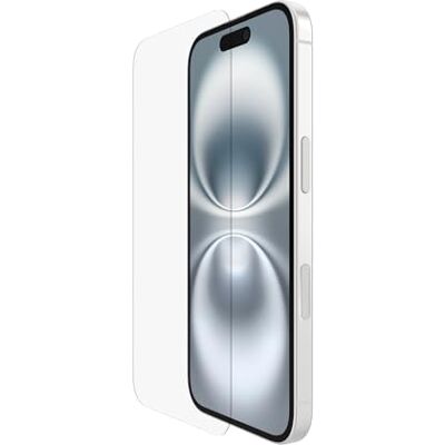 Belkin ScreenForce InvisiGlass displaybescherming voor iPhone 16, krasbestendig en schokbestendig, eenvoudige uitlijningsplaat voor luchtbelvrij gebruik, gemaakt van gerecycled glas voor Belkin ScreenForce InvisiGlass displaybescherming voor iPhone 16, krasbestendig en schokbestendig, eenvoudige uitlijningsplaat voor luchtbelvrij gebruik, gemaakt van gerecycled glas voor