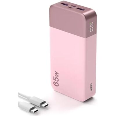 NOBIS 65 W externe batterij 20.000 mAh, externe batterij snel opladen PD QC, 2 x USB-C (in/out) & 2 x USB-A powerbank met digitaal display voor laptop, telefoon, tablet, hoofdtelefoon NOBIS 65 W externe batterij 20.000 mAh, externe batterij snel opladen PD QC, 2 x USB-C (in/out) & 2 x USB-A powerbank met digitaal display voor laptop, telefoon, tablet, hoofdtelefoon