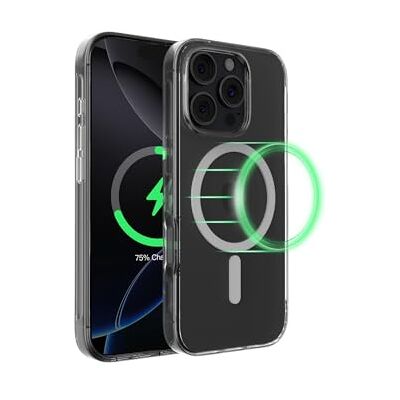 Belkin SheerForce Beschermhoes voor iPhone 16 Pro (MagSafe-compatibel, slank design, antimicrobiële bescherming, krasbestendig, magnetisch en schokbestendig, transparant) Belkin SheerForce Beschermhoes voor iPhone 16 Pro (MagSafe-compatibel, slank design, antimicrobiële bescherming, krasbestendig, magnetisch en schokbestendig, transparant)