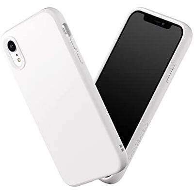 RhinoShield SolidSuit beschermhoes compatibel met iPhone XR, dunne beschermhoes met schokabsorberende technologie en premium matte afwerking, verwisselbare fotolens, klassiek wit RhinoShield SolidSuit beschermhoes compatibel met iPhone XR, dunne beschermhoes met schokabsorberende technologie en premium matte afwerking, verwisselbare fotolens, klassiek wit