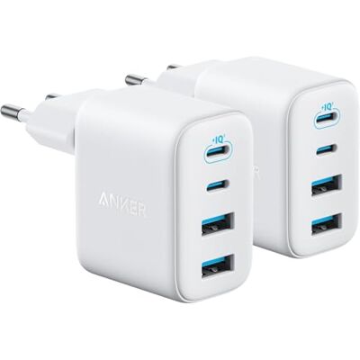 Anker Zolo Wandadapter met 4 poorten met uitgang 50 W Max, 2 USB-C-poorten en 2 USB-A-poorten, compact en stabiel, voor iPhone 17/16, MacBook, iPad, Pixel, Galaxy en meer (kabel niet inbegrepen) Anker Zolo Wandadapter met 4 poorten met uitgang 50 W Max, 2 USB-C-poorten en 2 USB-A-poorten, compact en stabiel, voor iPhone 17/16, MacBook, iPad, Pixel, Galaxy en meer (kabel niet inbegrepen)