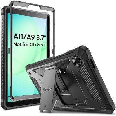 FINTIE Beschermhoes voor Samsung Galaxy Tab A11 8,7 inch 2025 en Galaxy Tab A9 8,7 inch 2023, robuuste beschermhoes, schokbestendig, met displaybescherming en geïntegreerde standaard, zwart FINTIE Beschermhoes voor Samsung Galaxy Tab A11 8,7 inch 2025 en Galaxy Tab A9 8,7 inch 2023, robuuste beschermhoes, schokbestendig, met displaybescherming en geïntegreerde standaard, zwart