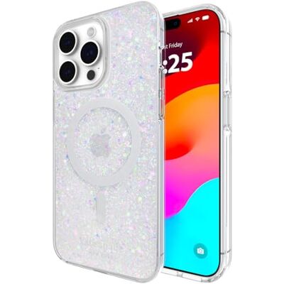 Kate Spade New York Case-Mate iPhone 15 Pro Max hoes, compatibel met Mag Safe, dikke iriserende glitter Kate Spade New York Case-Mate iPhone 15 Pro Max hoes, compatibel met Mag Safe, dikke iriserende glitter
