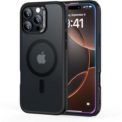 ESR Classic Hybrid beschermhoes voor iPhone 16 Pro, mat zwart Anti-vergeling, ultradun, militaire valbescherming, magnetische telefoonhoes, schokabsorptie ESR Classic Hybrid beschermhoes voor iPhone 16 Pro, mat zwart Anti-vergeling, ultradun, militaire valbescherming, magnetische telefoonhoes, schokabsorptie