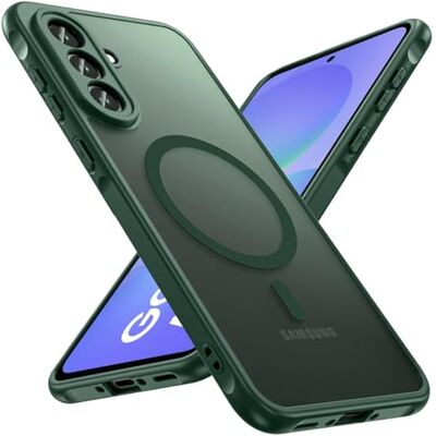 Verco Hoesje voor Samsung Galaxy A37 5G, magnetisch, mat, schokbestendig, compatibel met draadloos opladen QI, dun, groen Verco Hoesje voor Samsung Galaxy A37 5G, magnetisch, mat, schokbestendig, compatibel met draadloos opladen QI, dun, groen