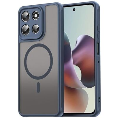 Verco Magnetische beschermhoes voor Motorola Moto G56 5G, blauw Volledige camerabescherming, schokbestendige hoeken, geïntegreerde magneetring, militaire bescherming Verco Magnetische beschermhoes voor Motorola Moto G56 5G, blauw Volledige camerabescherming, schokbestendige hoeken, geïntegreerde magneetring, militaire bescherming