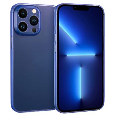 doupi UltraSlim hoes compatibel met iPhone 13 Pro (6,1 inch), ultradunne mobiele telefoon beschermhoes mat hard case design beschermhoes blauw doupi UltraSlim hoes compatibel met iPhone 13 Pro (6,1 inch), ultradunne mobiele telefoon beschermhoes mat hard case design beschermhoes blauw
