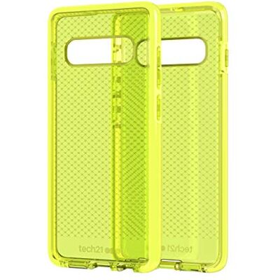 tech21 Tech 21 Evo Check beschermhoes voor Samsung Galaxy S10+, dun, neongeel tech21 Tech 21 Evo Check beschermhoes voor Samsung Galaxy S10+, dun, neongeel