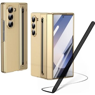 BAILI Galaxy Z Fold6 hoes met stylus + beschermfolie voorkant + S Pen sleuf goud BAILI Galaxy Z Fold6 hoes met stylus + beschermfolie voorkant + S Pen sleuf goud