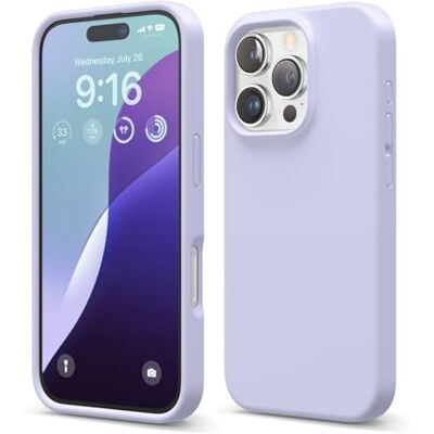 elago Compatibel met iPhone 16 Pro hoesje, hoogwaardige vloeibare siliconen hoes, volledige beschermhoes, schokbestendig, slanke telefoonhoes Protection Intégrale, Antichoc, Coque Fine, Doublure Douce en Microfibre Anti-Rayures (Violet) elago Compatibel met iPhone 16 Pro hoesje, hoogwaardige vloeibare siliconen hoes, volledige beschermhoes, schokbestendig, slanke telefoonhoes Protection Intégrale, Antichoc, Coque Fine, Doublure Douce en Microfibre Anti-Rayures (Violet)