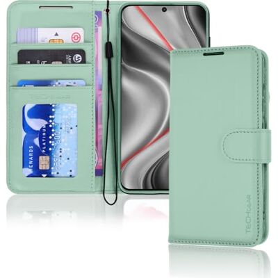 TECHGEAR Hoes voor Samsung S25 hoes, PU-leren portemonneehoesje, RFID-blokkering, kaartsleuven, standfunctie, polsband, magneetsluiting, biedt bescherming TECHGEAR Hoes voor Samsung S25 hoes, PU-leren portemonneehoesje, RFID-blokkering, kaartsleuven, standfunctie, polsband, magneetsluiting, biedt bescherming