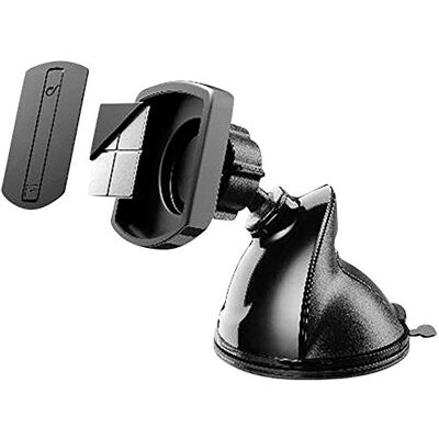 Cellular Line Touch Flexi Universeel Magnetische smartphonehouder met zuignap bevestiging 360° draaibaar Zwart Cellular Line Touch Flexi Universeel Magnetische smartphonehouder met zuignap bevestiging 360° draaibaar Zwart