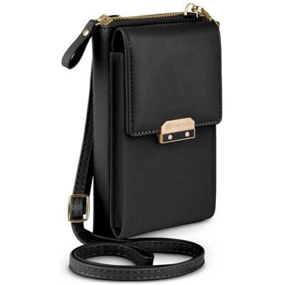 OneFlow Bliss Purse Étui pour téléphone portable Google Pixel 9a pour femme avec portefeuille, sac à bandoulière avec portefeuille et poche pour téléphone portable, petit sac à main, noir OneFlow Bliss Purse Étui pour téléphone portable Google Pixel 9a pour femme avec portefeuille, sac à bandoulière avec portefeuille et poche pour téléphone portable, petit sac à main, noir