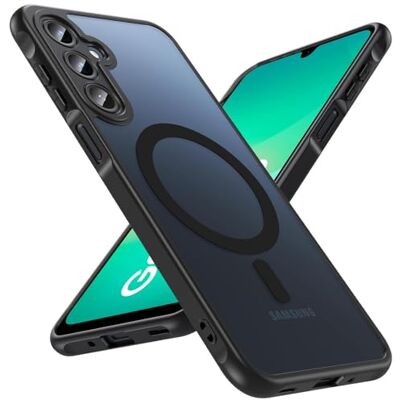 Verco Samsung Galaxy A26 5G hoes, magnetisch, Samsung A26 5G, mat, schokbestendig, compatibel met QI draadloos opladen, zwart Verco Samsung Galaxy A26 5G hoes, magnetisch, Samsung A26 5G, mat, schokbestendig, compatibel met QI draadloos opladen, zwart
