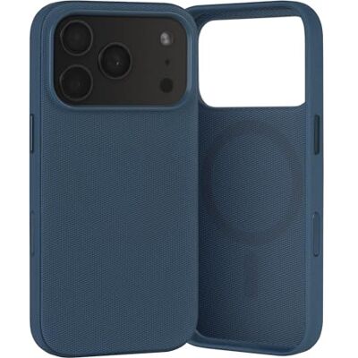 TORRO Geweven beschermhoes compatibel met iPhone 17 Pro – dunne beschermhoes compatibel met MagSafe met gestructureerde afwerking, camerabedieningsknop en verhoogde beschermring (marineblauw) TORRO Geweven beschermhoes compatibel met iPhone 17 Pro – dunne beschermhoes compatibel met MagSafe met gestructureerde afwerking, camerabedieningsknop en verhoogde beschermring (marineblauw)