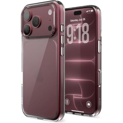 elago Transparante hybride beschermhoes voor iPhone 18 Pro & iPhone 17 Pro Hybride PC + TPU, ultradun, verhoogde camerabescherming, krasbestendig, schokbestendig (helder) elago Transparante hybride beschermhoes voor iPhone 18 Pro & iPhone 17 Pro Hybride PC + TPU, ultradun, verhoogde camerabescherming, krasbestendig, schokbestendig (helder)